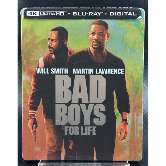 Bad Boys for Life 4K Ultra HD + Blu-ray + Digital Steelbook Will Smith Movie - Picture 1 of 6